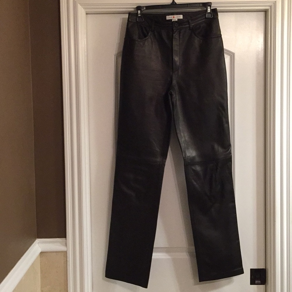 Saks fifth ave brand leather pants